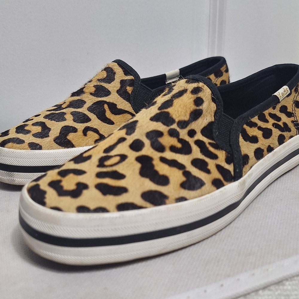 Like New Keds For Kate Spade Leopard Print Sneakers Women's Size 6
